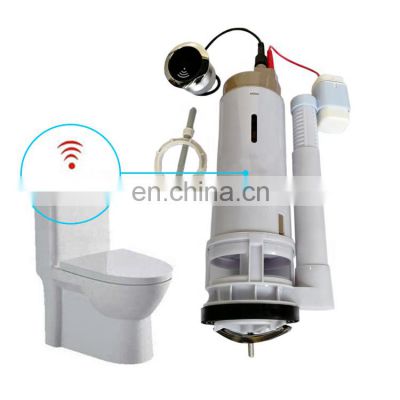 One piece electronic squatting pan sensor flush valve auto infrared sensor toilet flush