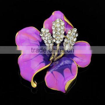 fashion silver gold crystal rhinestone diamond pearl poppy magnetic brooch pin