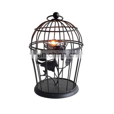 Wholesale Antique Round Metal bird cage candle holder With Tealight Cups Iron Candle Holder Lantern