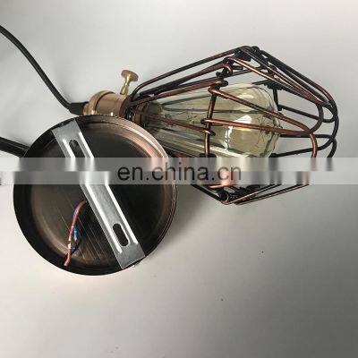 Loft Industry Iron Art Vintage Pendant Light Wire Cage Restaurant Decorative Hanging Pendant Light photo-5