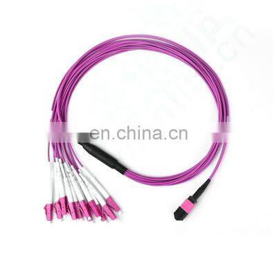 12 Cores MPO to LC Female Male Optical Fiber Patchcord OM4 PVC LSZH Fiber Optic Patch cord Fiber Jumper