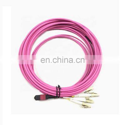 8Cores MPO to LC Female Male Optical Fiber Patch cord OM4 MPO Fan Out Fiber Optic Patch cord MPO Fiber Patchcord