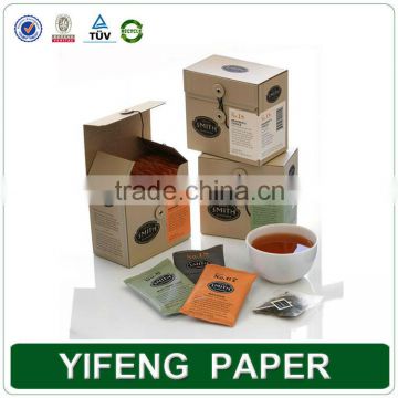 2016 deluxe matt black tea box recycled paper stamping logo packing cardboard boxes wholesale