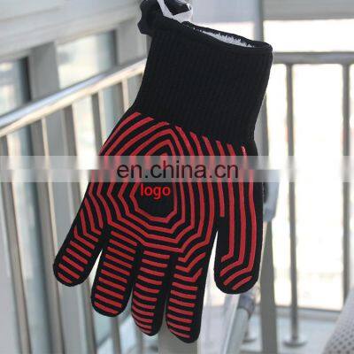 Hot Selling Double Layer Aramid Seamless Knit 932 F Heat Resistant BBQ Grill Kitchen Cooking Oven Gloves
