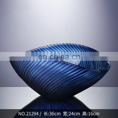Wholesale Europe Modern Nordic Design Crystal Compote Fruit Glass Tray Decoration For Living Room