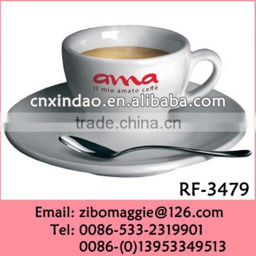 Professional Alibaba Espress Ceramic Coffee and Tea Unique Shape Cup and Saucer