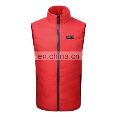 USD Smart Large Size Casual Stand Collar Heating Waistcoat photo-3