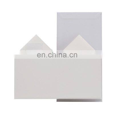 Custom White Small Cube Shape Magnetic Tealight Candle Retail Rigid Gift Box With Ribbon photo-4