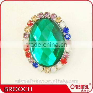 Fancy Designer Metal Brooch With Rhinestone Decoration photo-6