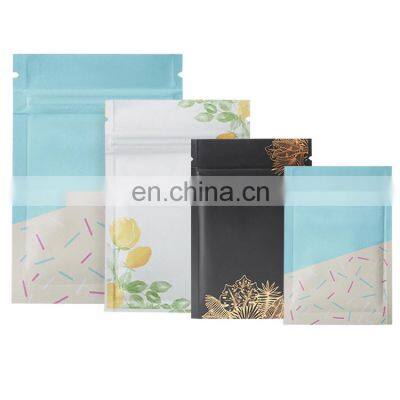 Multicolor Matte Finish Small Mini Flat Aluminum Foil Resealable Zipper Smell Proof Sample Mylar Packaging Pouches Bags