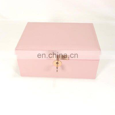 High-grade Korean Style Multi-functional Large Capacity Cosmetics Box Portable PU Jewelry Storage Box photo-5