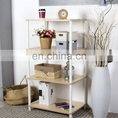 Metal Book Shelf Northern Europe Style Simple Design DIY Multifunction Storage Shelves OEM Size