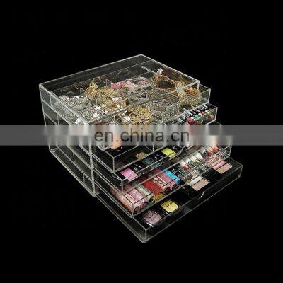 mini thin acrylic cosmetic display with 5 drawers acrylic makeup organizers