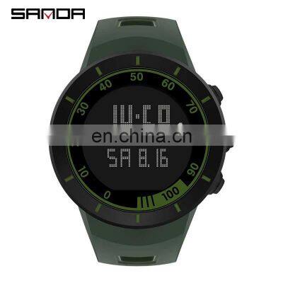 SANDA 9001 Men Watch  Luxury Large Dial Digital Watches Electronic Wristwatches digital watches sanda