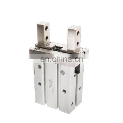 Factory Supply High Precision Slide Silver One-piece Piston Finger Cylinder Double Acting Pneumatic Cylinder