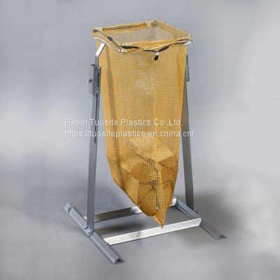 Tubular tape pp/pe mesh bag for packing firewood with drawstring  convenient mesh sacks