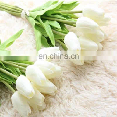 Wholesale Decoration Gift China Wedding Bouquet High Quality Faux Plants Flowers Decorative Artificial Latex Tulips Flower