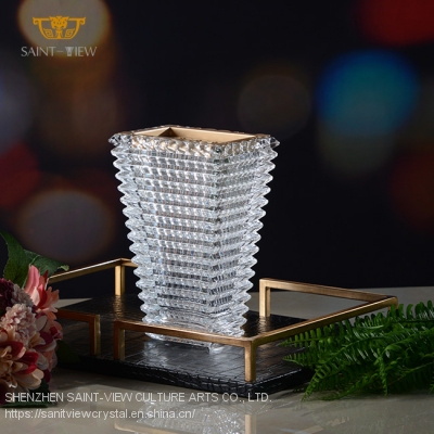 Wholesale Hot-selling Glass Transparency Home Decor Collection Set Incense Burner Candle Holder photo-4