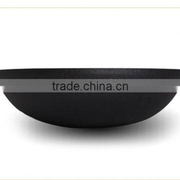 Two Ears Wooden Lid Cast Iron Chinese Wok Seasoning photo-2