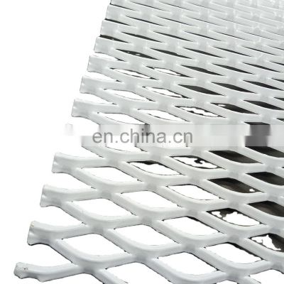 Corrosion Resistance White powder coating Aluminium expanded Metal Facade Cladding