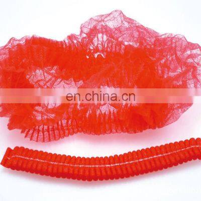 Bouffant Cap Non-woven Disposable Clip Mob Cap  Hair Nets Food Industry Safety Item