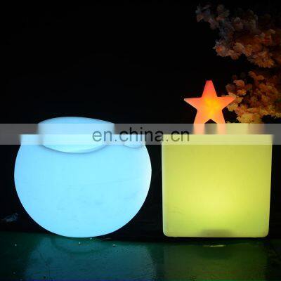 LED color changing decoration waterproof plastic chair led cube chair led apple chairs