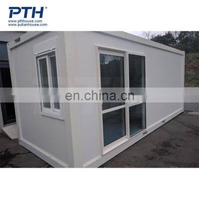 PTH high quality flatpack Prefabricated Container House with glass wall 20' 40'