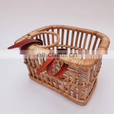 Hot Sale Handcrafted Rattan Front Bicycle Basket Wicker Bike Basket With Cup Holder Cheap Wholesale Made in Vietnam photo-5