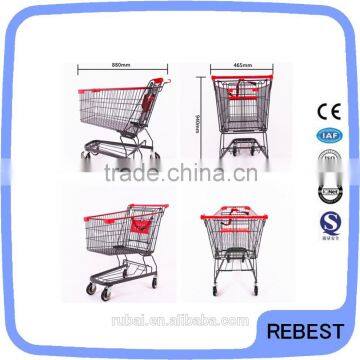 Nice Wire Metal Shopping Cart With Baby Cover photo-1