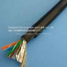 Polyurethane PUR anti-seawater high flexibility network cable Tensile ROV shielding super five class six network cable Zero buoyancy network cable