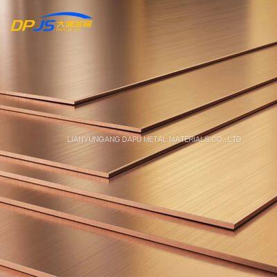 Cuzn5/Cuzn10/Cuzn15/Cuzn20/Cuzn30 2mm Thickness 99.9% Pure Copper Plate/Sheet for Furniture Cabinets