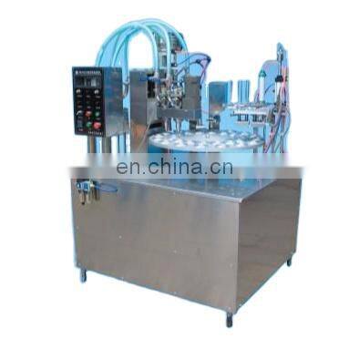 Factory Genyond Semi Automatic Rotary Ice Cream Cone Filling Equipment Ice Cream Cup Filling Sealing Covering Machine