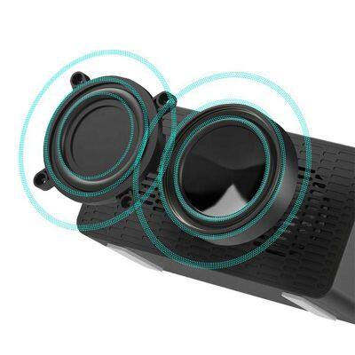 BT510 Wireless Bedside Cabinet Night Table Desktop LED Display Alarm Clock Temperature FM AUX in Function Wireless Charging BT photo-4