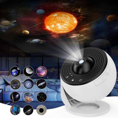 Hot Gift Rotating Timer 13 Film Discs HD Image Star Projector Galaxy Light Planetarium Galaxy Projector For Decor Room Ceiling