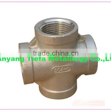 Special alloy four way tee pipe fitting