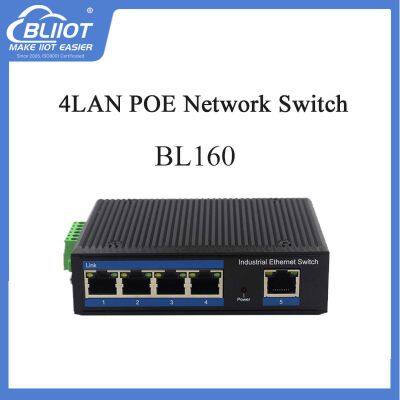 BL160 5 Port 10/100 Mbit Support Automatic Cross Identification Industrial Ethernet Switch