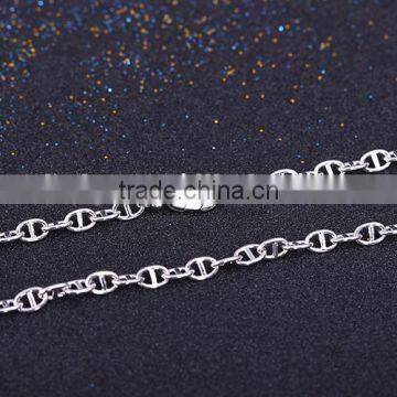 Latest Jewelry Product Designs 2015 Rhodium Plated Flat Curb Chain Sun Necklace photo-4