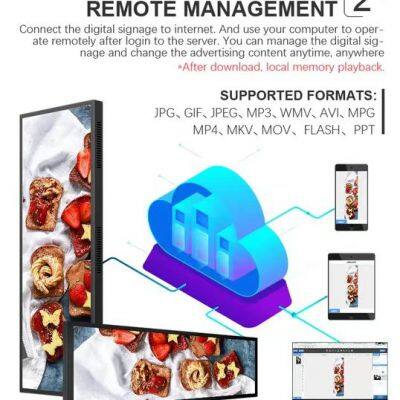 88 Inch Capacitive Touch Screen Long Strip Advertising Screen HD LCD Screen Touch Query Integrated Machine photo-3