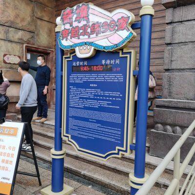 Outdoor Custom Stainless Steel Guide Plate Luminous Light Box Shopping Mall Spirit Fortress Guide Plate photo-4