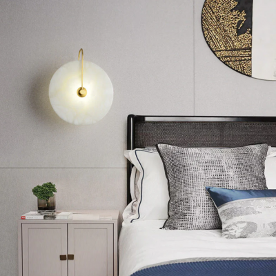 Modern Luxury Alabaster Lamp​ Hotel Wall Sconce Artdecolite Lighting photo-4