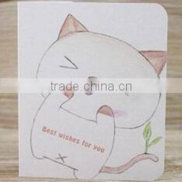 happy cat message card greetings