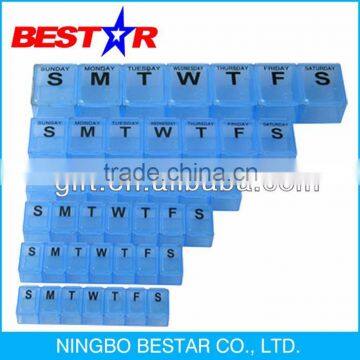Plastic Pill Box for 7 Days With Braille, Pill Box