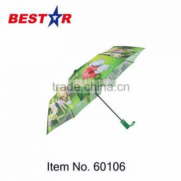 Trade Assurance Eco-friendly 3 Folding Umbrella