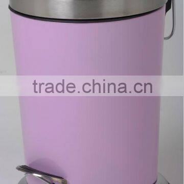 Fashionable Stainless Steel Waste Bin With Base