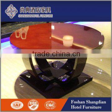 Foshan furniture factory solid wood leg MDF wood veneer top round center table                        
                                                Quality Choice
                                                                    Supplier's Choice