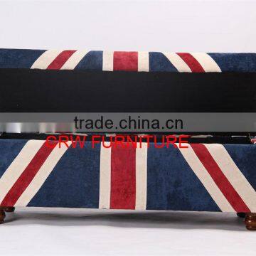 SF-1511 Union Jack Fabric Storage Ottoman photo-3