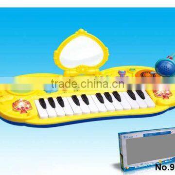 plastic electronic toy organ with mirror