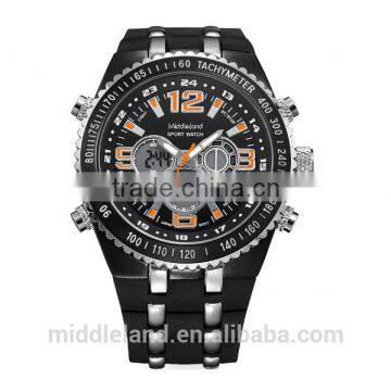 China Cheap and hot sale business auto date feature military waterproof sport clock MIDDLELAND 8015 men stainless steel watch