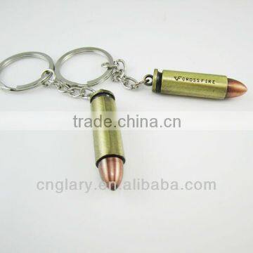 Cute metal bullet key chain,cross fire weapon keychain