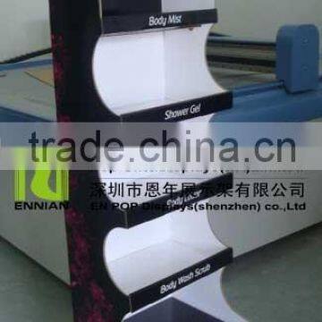 cardboard floor display for cosmetic corrugated stand rack